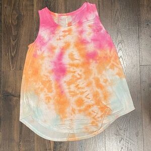 Tie-Dye Sleeveless Top - Pink and Orange